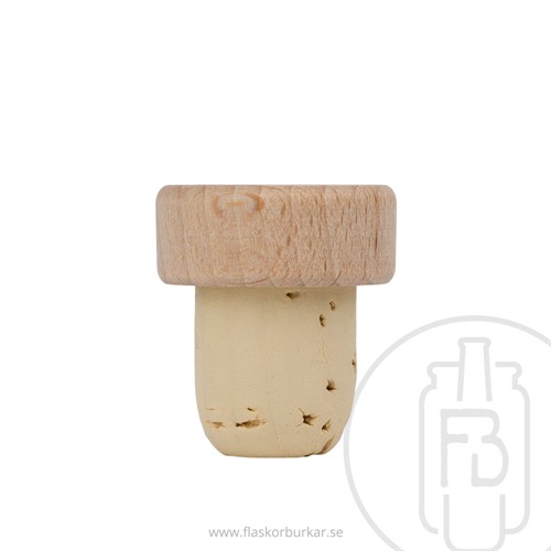 Standard, Kork med trähatt 19,5 mm