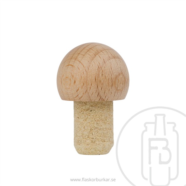 Kork med träknopp