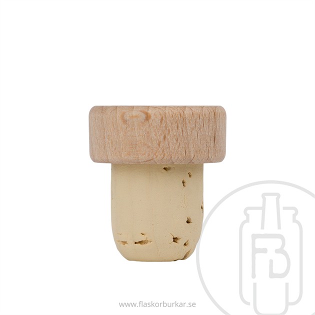 Standard, Kork med trähatt 19,5 mm