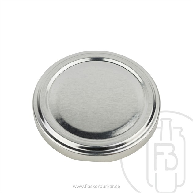 Twist off lid, 63mm, Silver