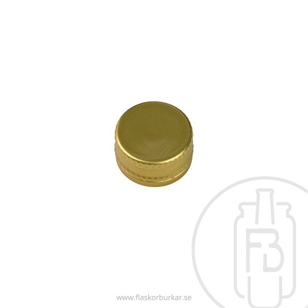 Kapsyl ogängad 28x15mm guld hotfilling