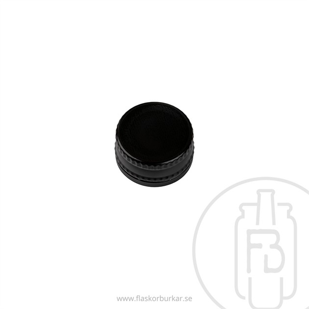 Kapsyl ogängad 28x15mm svart hotfilling